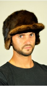 Cappello in visone Scandinavo con visiera - uomo
